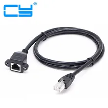 8p8c ftp stp utp rj45 cabo macho para fêmea parafuso painel de montagem ethernet lan cabo de extensão de rede 30cm 60cm 100cm 150cm 300cm