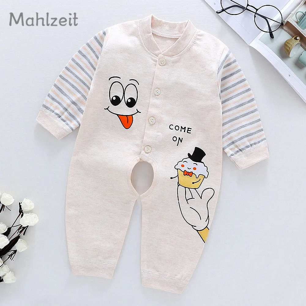 

2019 Spring new baby boy girl Romper Kids long sleeve soft underwear baby 100% cotton jumpsuit cartoon one-piece for 1-24M baby