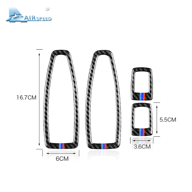 Airspeed для BMW F20 F21 F30 F34 углеродное волокно стеклоподъемник переключатель рамка декоративная накладка для панели подлокотника украшение автомобиля аксессуары для интерьера