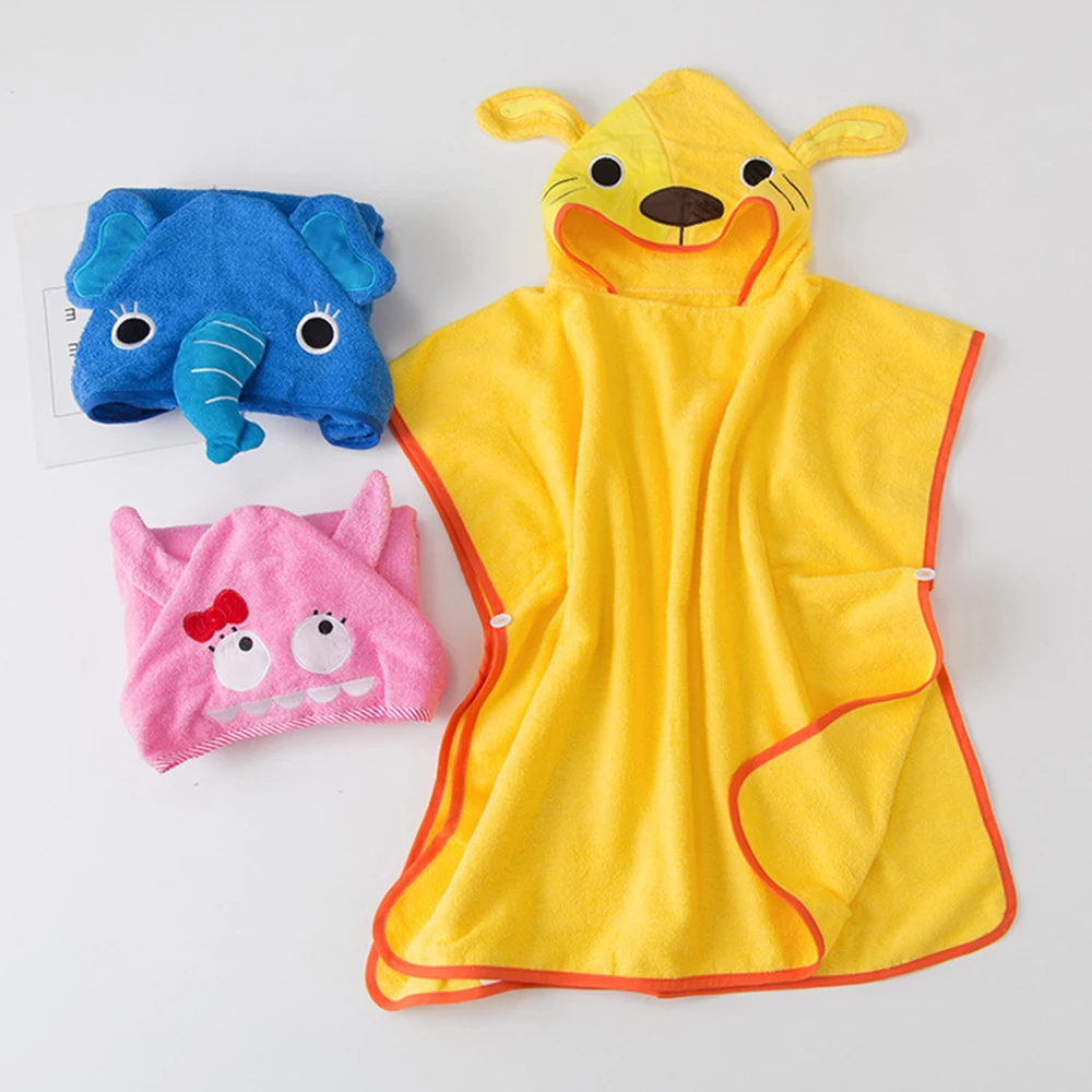 Cartoon Towel Children'S Bathrobe Cape Creative Cute Animal Styling Cotton Newborn Baby Towels Washcloth Hooded Baby Bath Towel