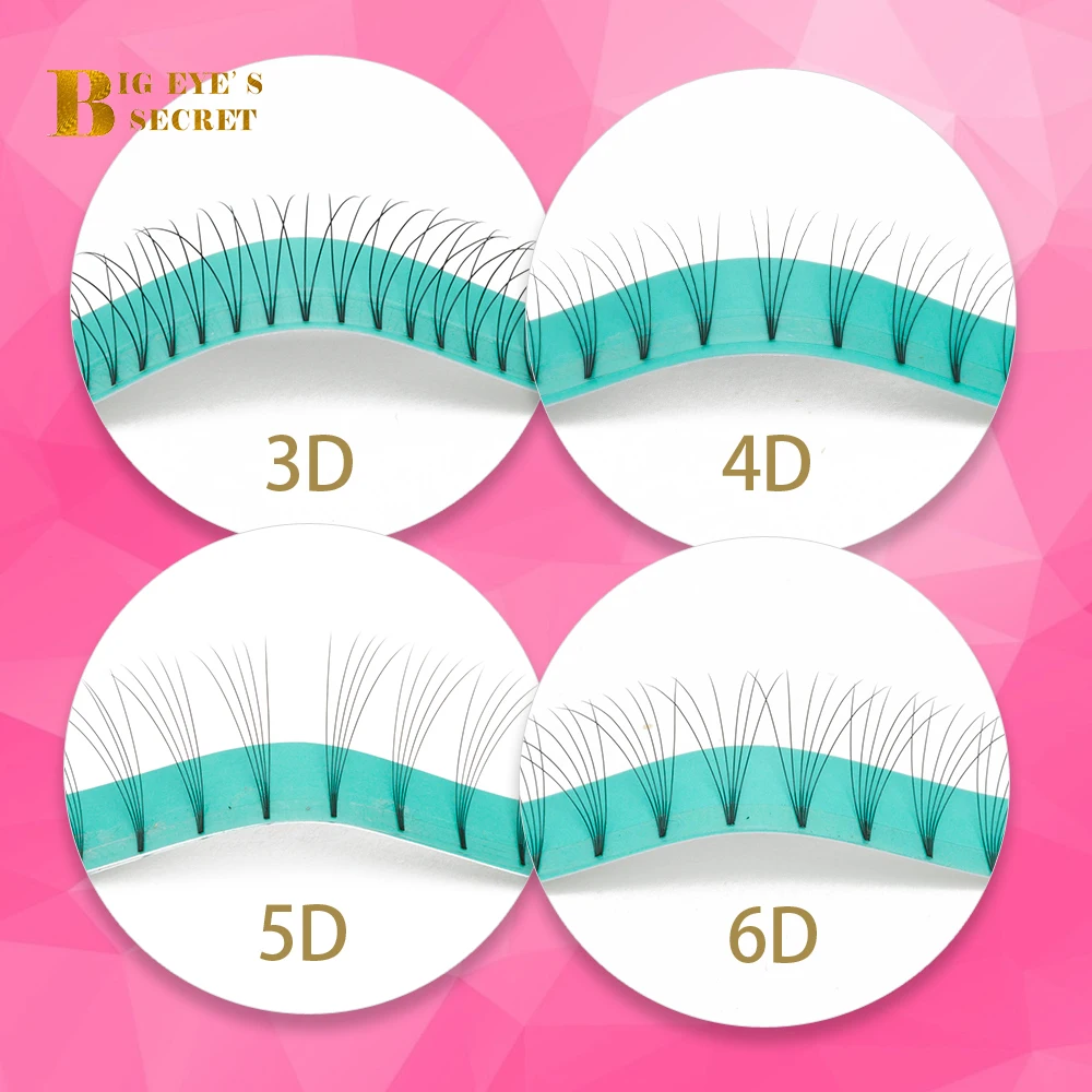 

BES 12 Lines 3D~6D Russian Lash Premade Volume Fans Eyelashes Extension C Curl 0.07 Thickness Heat Bonded Eyelashes Makeup Tools