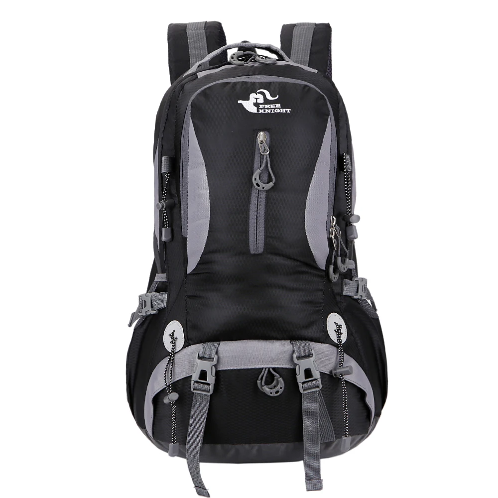 Уличные сумки 40L водонепроницаемая сумка для походов рюкзак для уличного спорта путешествия ноутбук рюкзак для мужчин и женщин - Цвет: Черный цвет