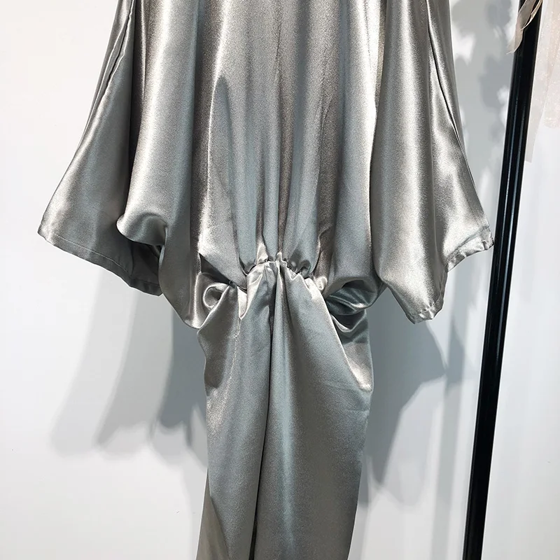 Летнее модное уличное платье WHITNEY WANG 2018 короткое стильное с глубоким V образным