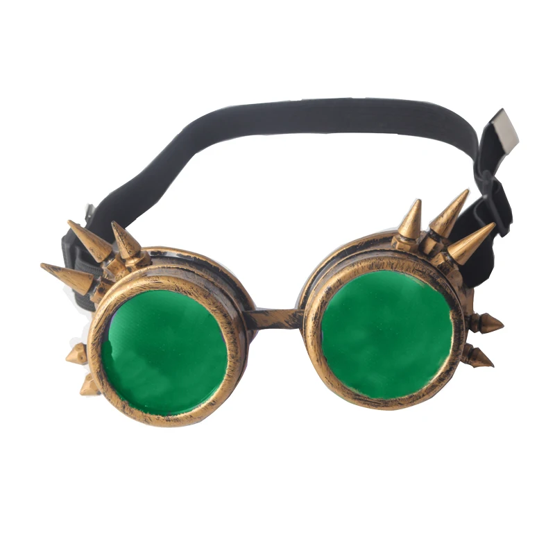 Бронзовая оправа стиль стимпанк очки унисекс Готический Винтажный стиль панк готические очки Косплей 7 цветов линзы