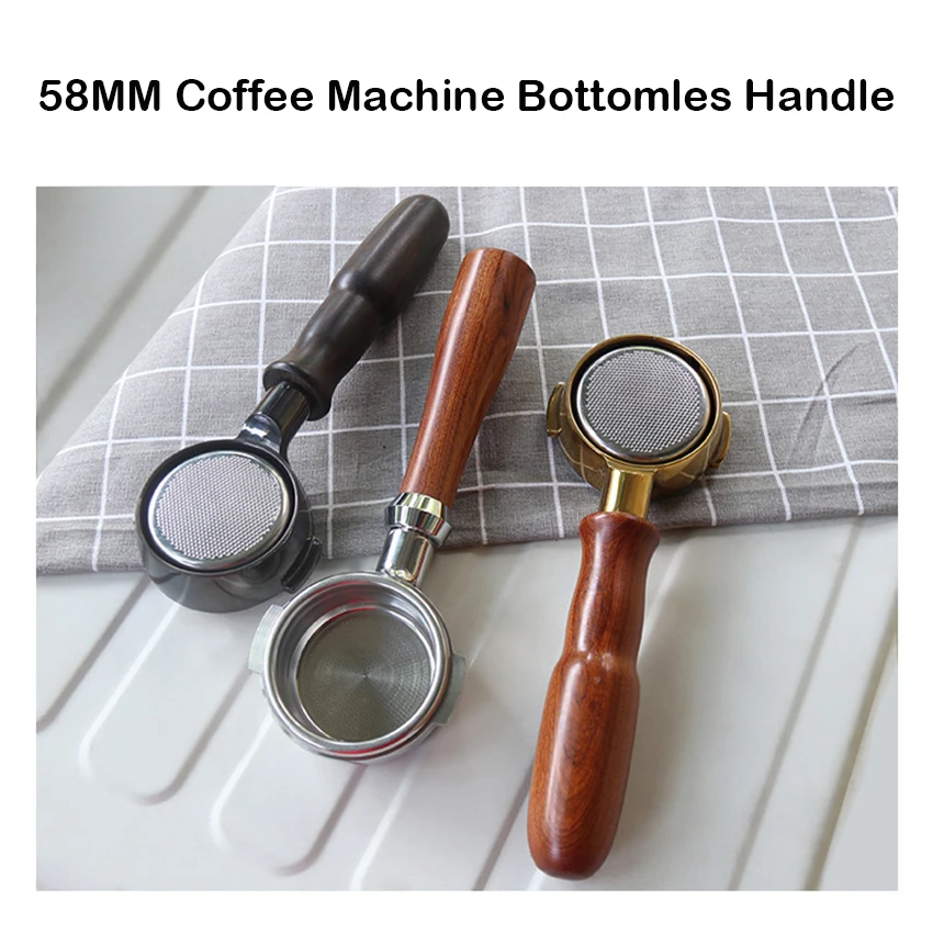 58mm Cafe Bottomless Handle Coffee Machine Bar Filter Basket Replacement Parts