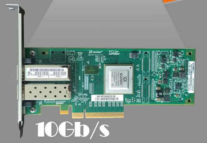Raidstorage QLogic QLE8142 00Y3274 00Y3275 2 Порты и разъёмы 10GbE FC LC сетевая плата контроллера PCI