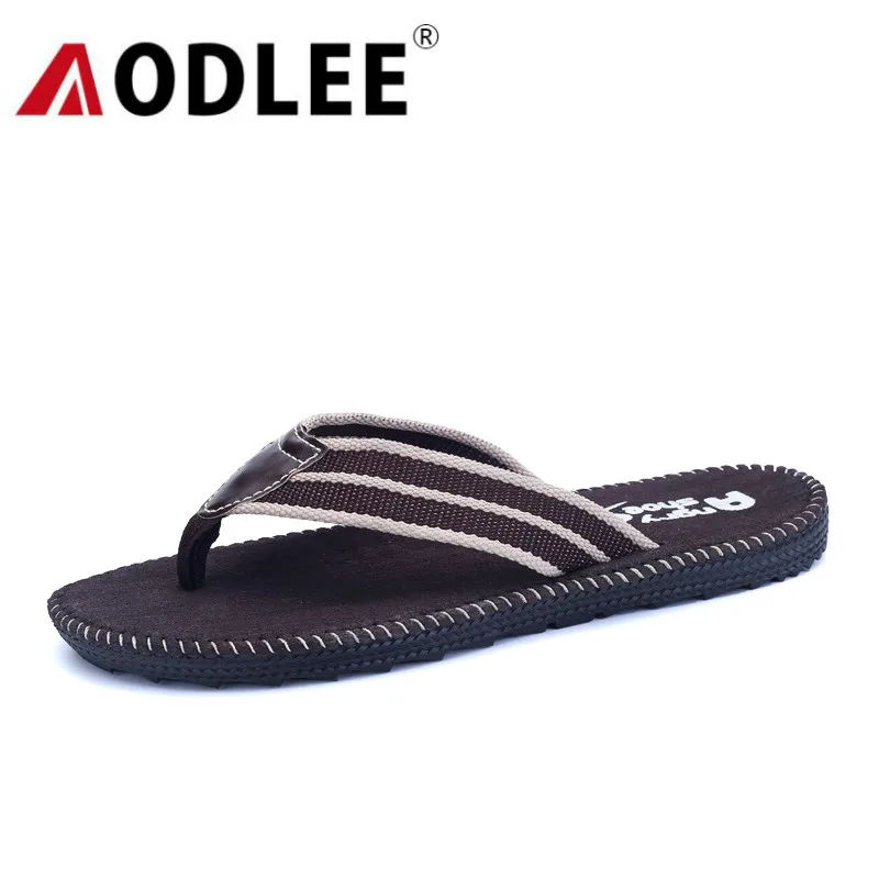 

AODLEE Men Summer Flip Flop Sandals Male Slipper Indoor Outdoor Beach Flip Flops Men Fashion Home Non-slip Breathable Shoes