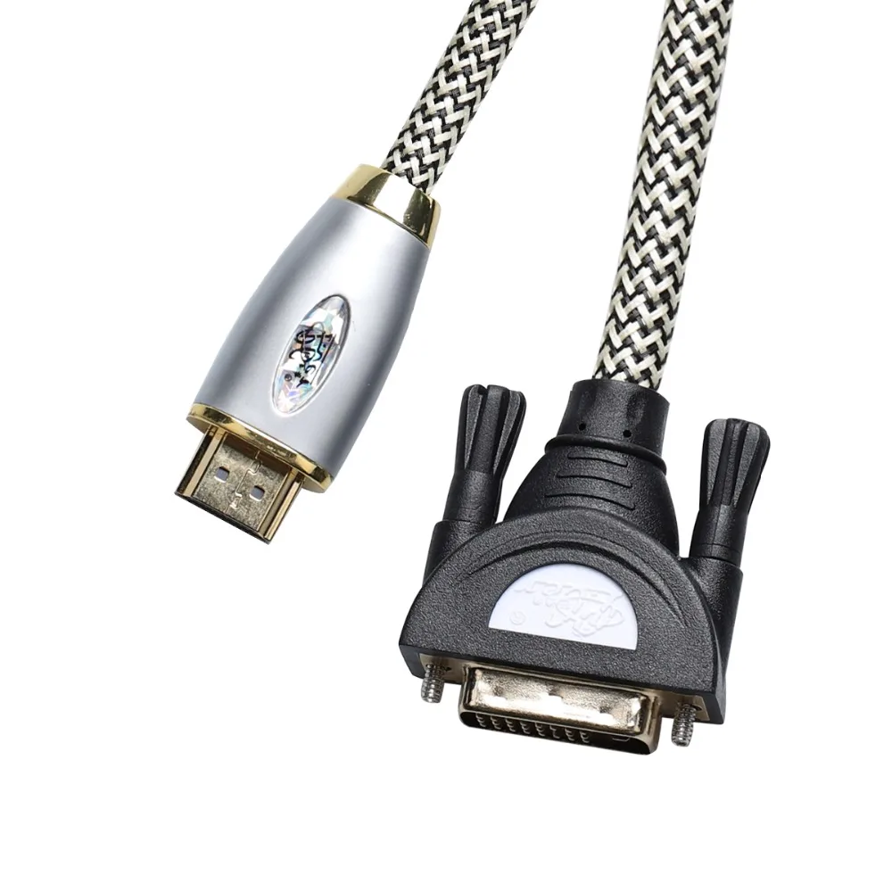 PCER Кабель HDMI DVI аудио видео кабель Папа папа для ПК монитора HDTV проектора DVI24 1