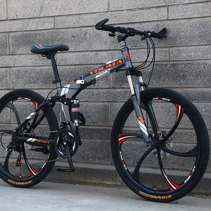 Black NEW YOUMA folding mountain bike 26/"