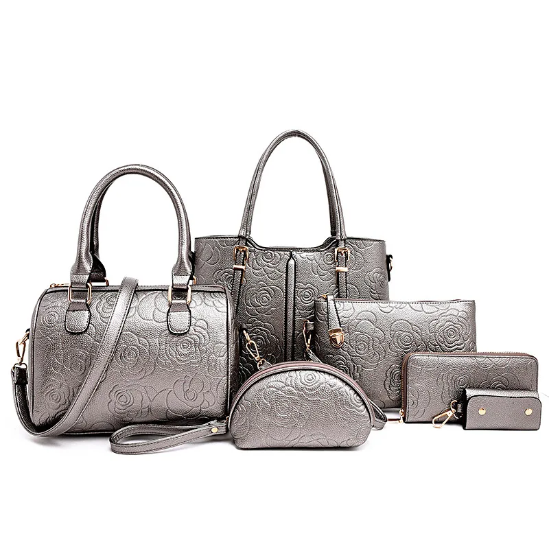 2016 New Embossing PU leather woman font b handbag b font font b set b font
