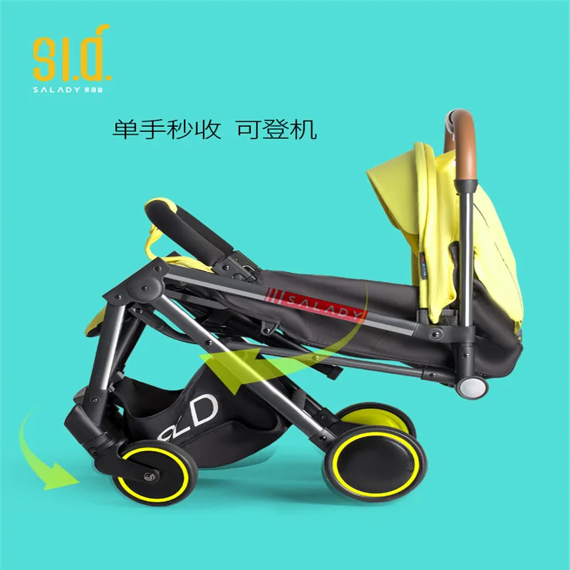  Baby stroller can sit reclining lightweight folding ultra light portable compact baby stroller newb
