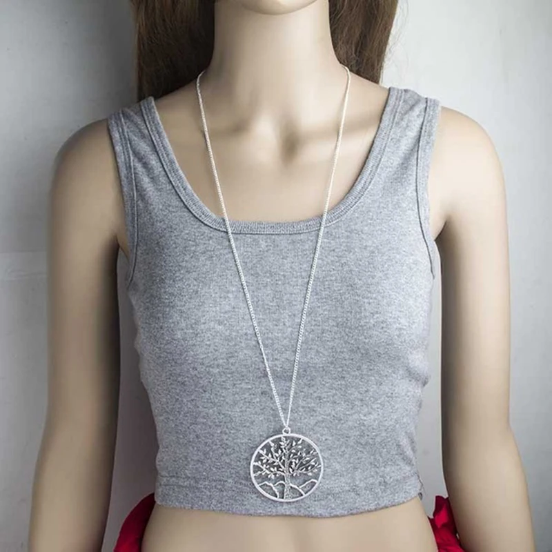 

European and American Foreign Trade Fashion Life Tree long Multi-layer Personality Hot selling Necklaces LX010