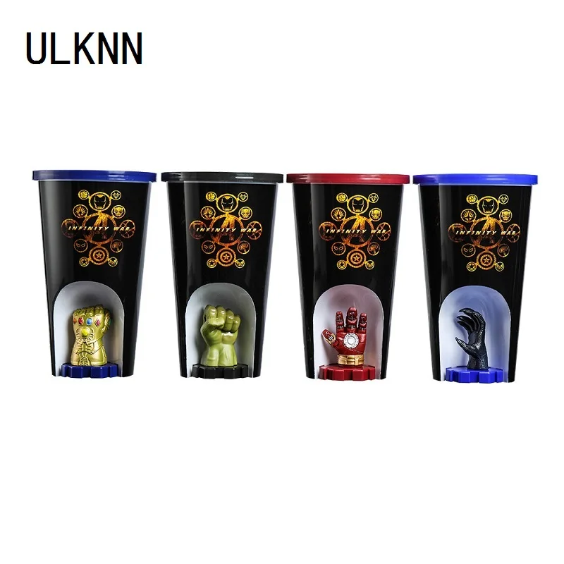 

ULKNN Avengers Justice League Creative Cartoon Mug Hand Pattern Design Water Container Portable Water Bottle Drinkware