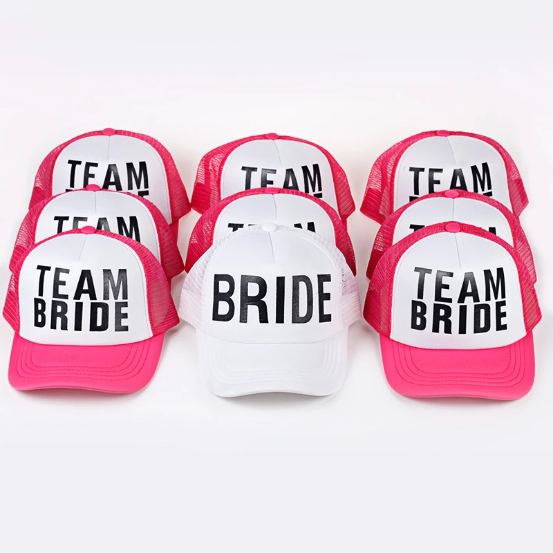 2017 جديد روز العروس فريق العروس الدجاجة حزب البيسبول سائق الشاحنة مغني الراب قبعة العازبة الزفاف حزب قبعات