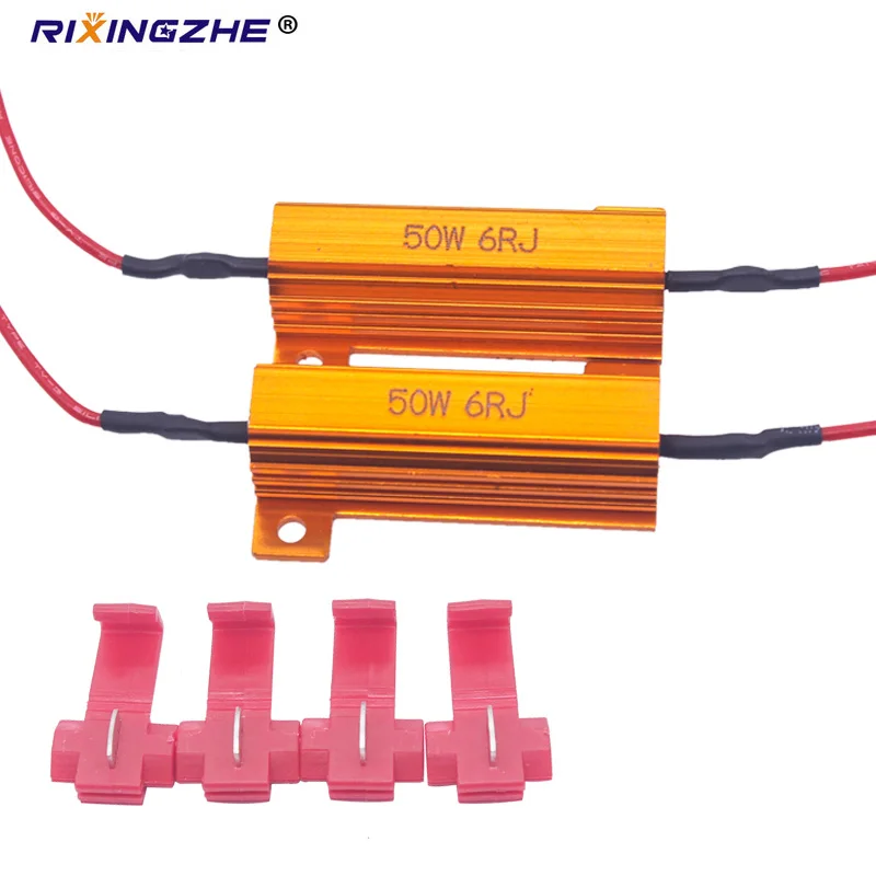 

2X 50W LED Bulb Brake Turn Signal Light Fog Lamp Load Resistor Fix Error Fast Flash 7443 W21W 7440 P21/5W 1157 P21W 1156 PY21W