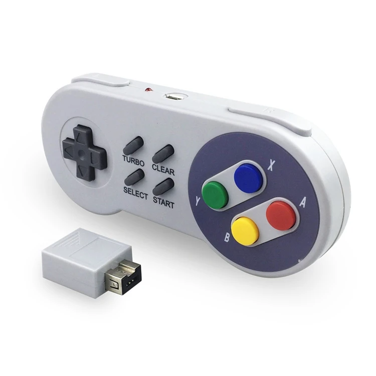 2,4G USB Беспроводной контроллер геймпад для супер-нойд SNES Классические мини Игровые приставки аксессуары - Цвет: Colorful