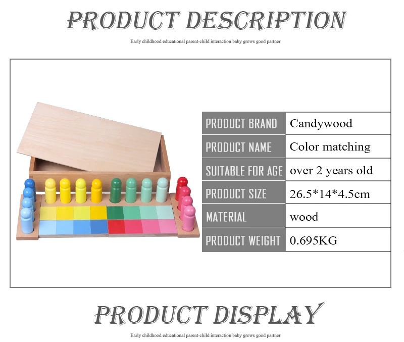 Монтессори материалы детские игрушки монтессори цвет соответствия цвет сходство сортировки раннего возраста дошкольников Дети Развивающие игрушки