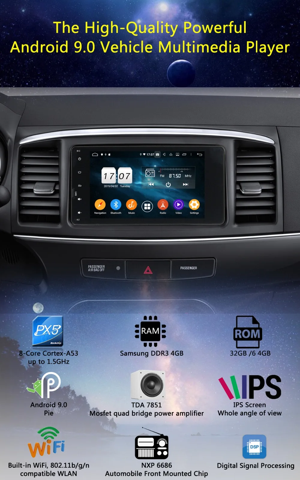 Cheap 7" IPS 8 Core 4G+64G Android 9.0 Car DVD Radio GPS Navi For Mitsubishi Lancer Outlander ASX RVR 2013 2014 2015 DSP CarPlay 1 Cheap 7" IPS 8 Core 4G+64G Android 9.0 Car DVD Radio GPS Navi For Mitsubishi Lancer Outlander ASX RVR 2013 2014 2015 DSP CarPlay 1
