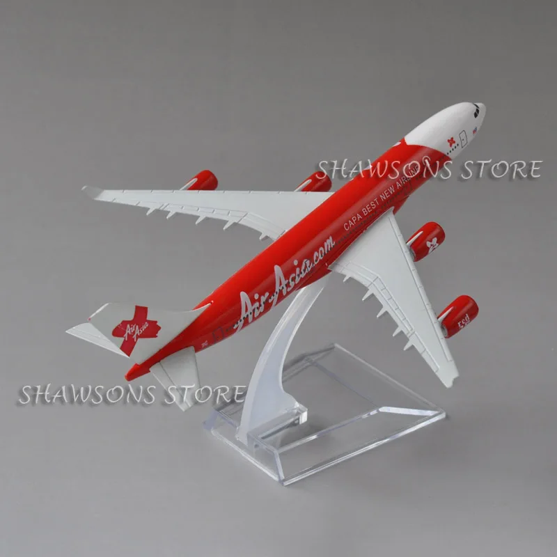 Литой под давлением металлический 1:400 модель самолета игрушки Airbus A340-300 Air Asia Airliner 15,5 см миниатюрная копия