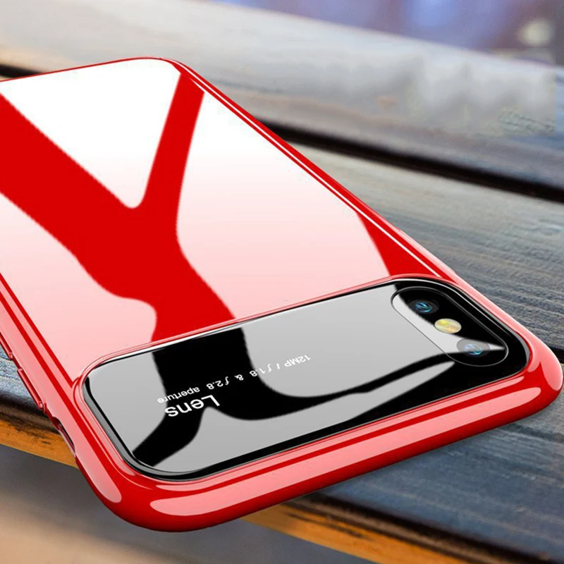 

PC+Mirror Phone Case for iPhone X UV Full Protective Back Case Cover for Phone X cases Luxury UV Varnish Case
