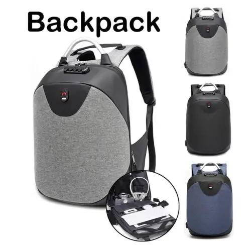 

Korea Anti-theft Men Women Laptop Notebook Backpack USB Charge Port School Travel Bag Anti Theft Backpack Women Notebook Bag