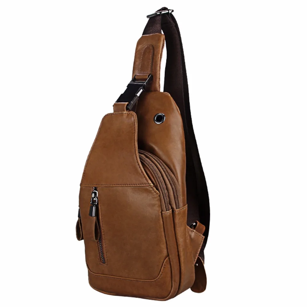 

Etaofun brand Genuine Leather Crossbody Bags men messenger Small Designer Shoulder Bag Chest Bags Day Pack Travel Vintage back