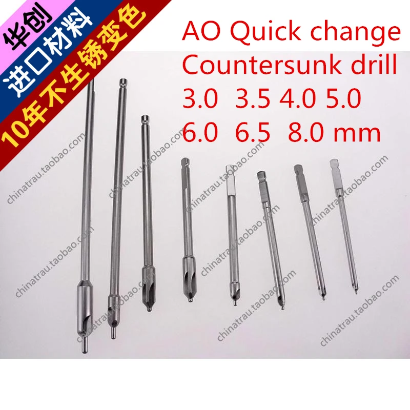Medical Orthopedic Instrument Bone Screw Head Countersunk Drill