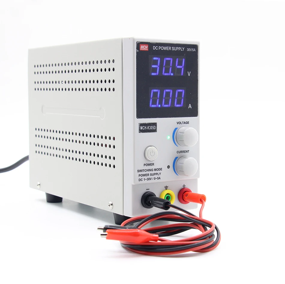 

MCH-K305D Mini Switching Regulated Adjustable DC Power Supply SMPS Single Channel 30V 5A Variable