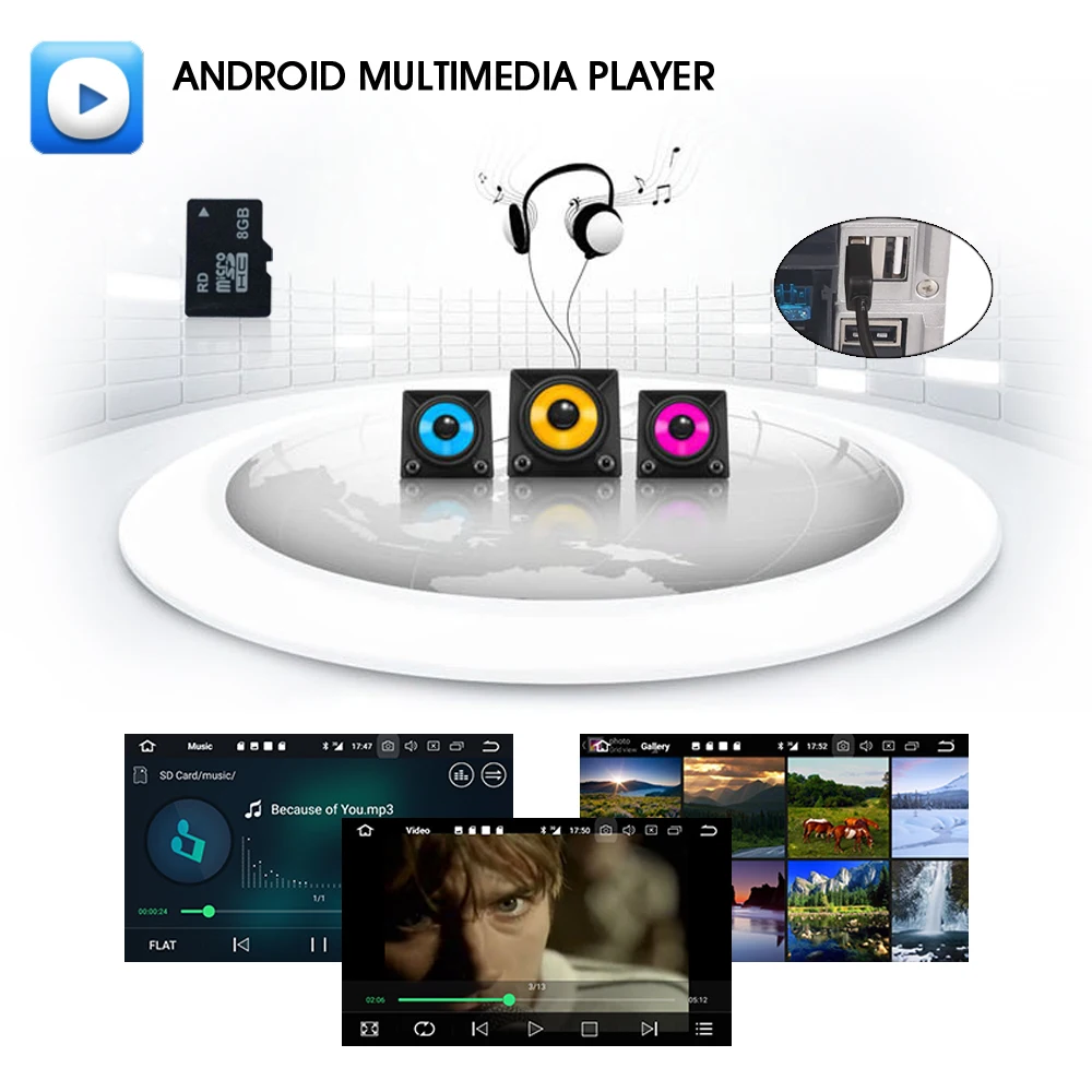 Excellent Android 8.0 Wifi 3G Car Stereo GPS DVR Sat Navi Radio DAB+ RDS BT DVD DTV-IN OBD Bluetooth Car Multimedia Player for VW TOUAREG 5