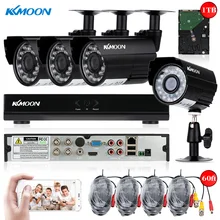 KKMOON 4CH 1080N/720P DVR комплект с 1 ТБ HDD 4 шт полный AHD 1500TVL система безопасности ИК Открытый HDMI P2P Onvif устройство цифровой видеозаписи рекордер