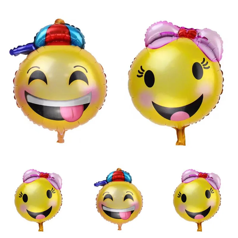Симпатичные Emoji выражение лица латекс многоцветный разноцветных шаров День