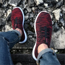 

MYNEYGRE Breathable Low help shoes Male sports Flying weaving casual shoes Elastic Fabric Women Sports Shoes Couple Running Shoe