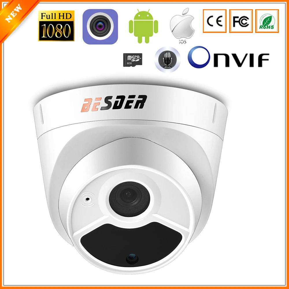 Беспроводная ip камера BESDER FULL HD 1080P 960P 720P с широкоугольным объективом 2 8 мм
