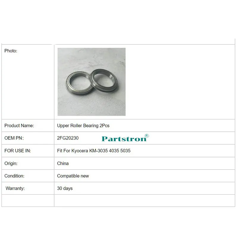Rolamento de Rolo Superior para Uso em Kyocera Pares 5035 2 2fg20230 Km-3035 4035 15 2 pares 2FG20230 Rolamento De Rolo Superior
