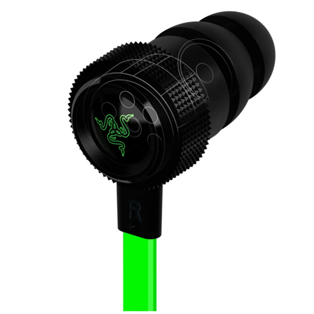 Оригинальные наушники razer Hammerhead V2 с разъемом 3 5 мм и плоскими кабелями 10 драйверы