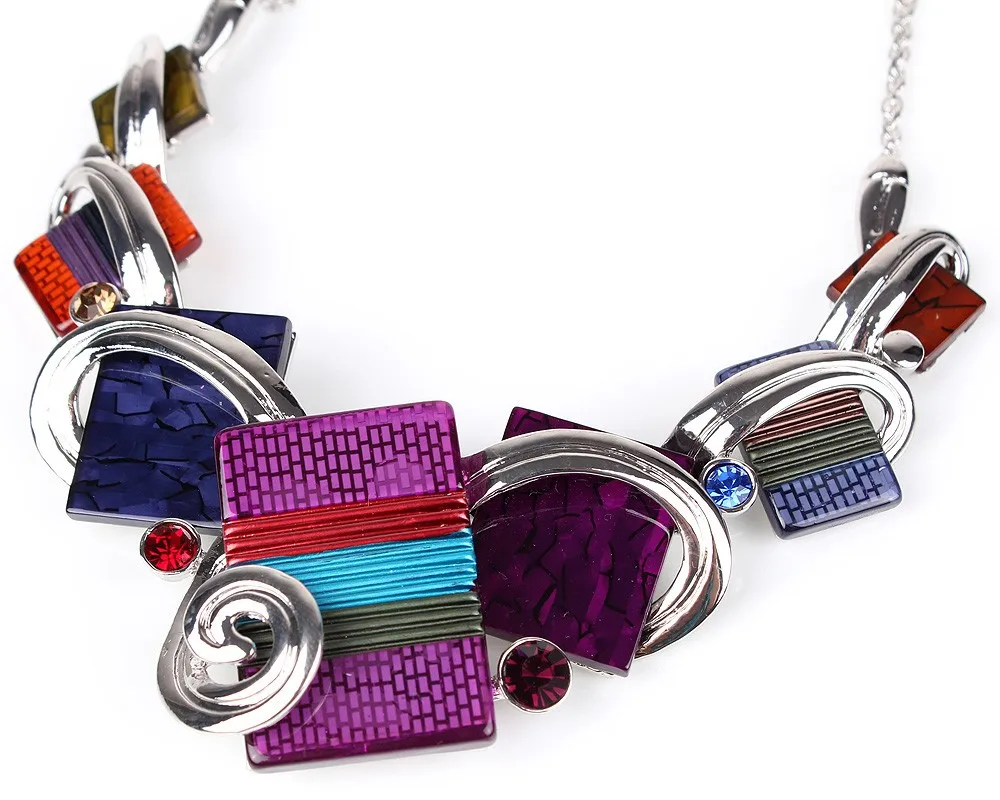 MS20676 модные ювелирные наборы, посеребренные фиолетовые/леопардовые/синие/серые цвета, уникальный дизайн, вечерние подарки, высокое качество