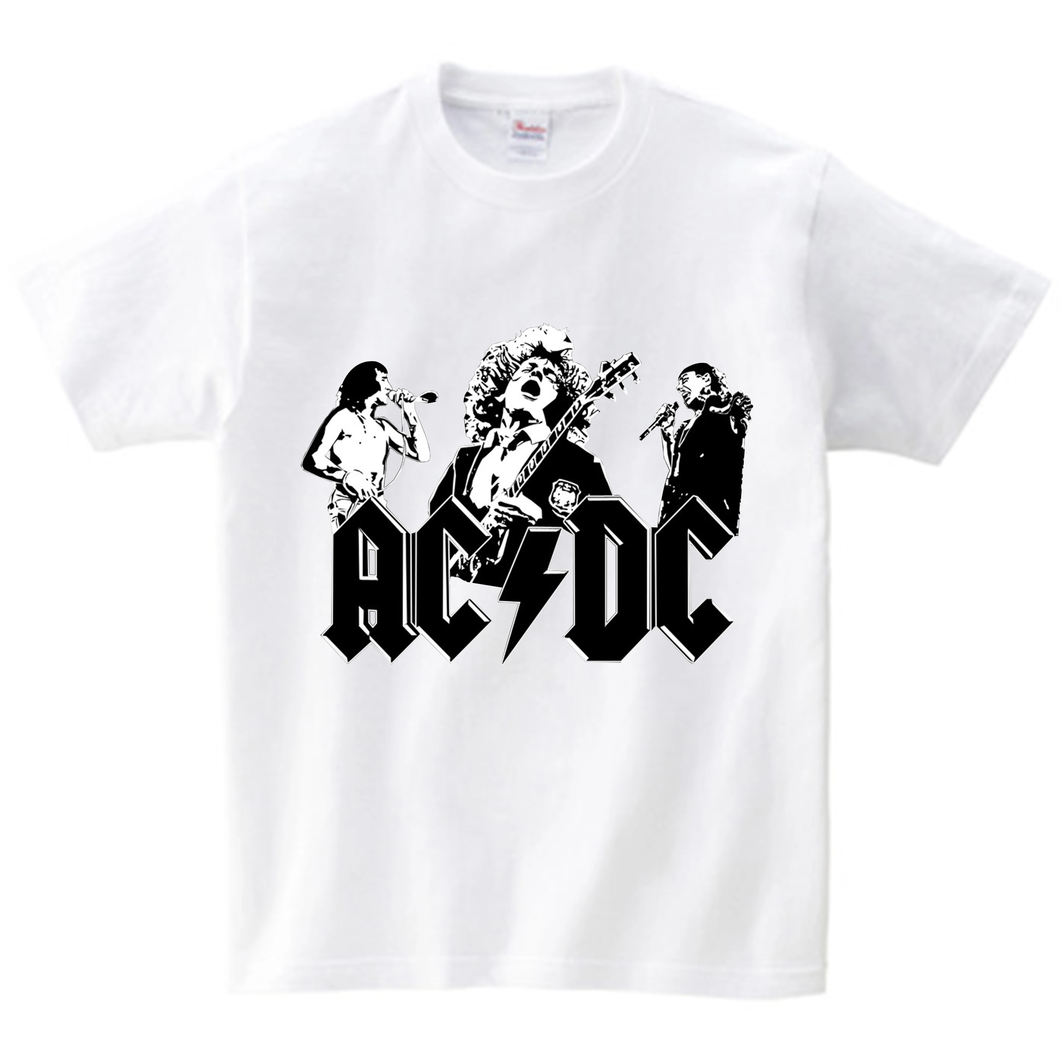 Детская футболка с принтом Ангус Янг группа acdc летняя модная футболка детская повседневная футболка Топы для мальчиков и девочек, детская футболка NN