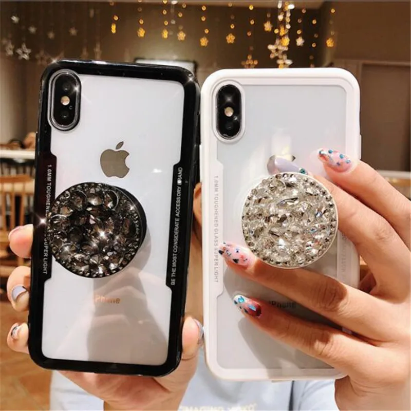 XS Max Case For iPhone XR XS Mas Bling Diamond Air Stand