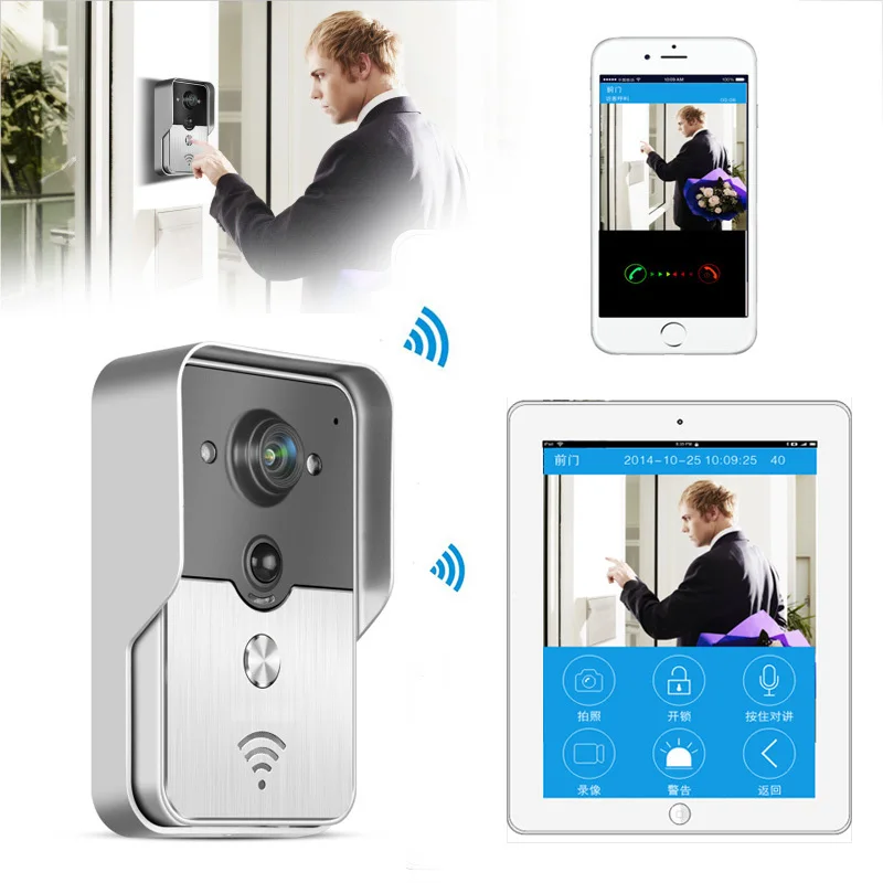 Wireless Wifi IP Camera Doorbell Wireless Video Intercom Phone Control IP Door Phone Smart Doorbell for iphone free shipping