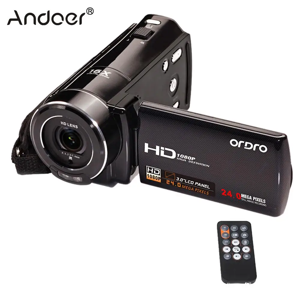 Andoer HDV V7 1080P Full HD Цифровая видеокамера 16X цифровой зум 3 0 &quotвращающийся экран