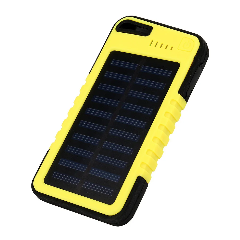 Kopen Nieuwe 20000 mah Dual USB Waterdichte Solar Power Bank Batterij Oplader Voor Mobiele Telefoon voor iPhone 7 8 plus X Plus voor Samsung Huawei