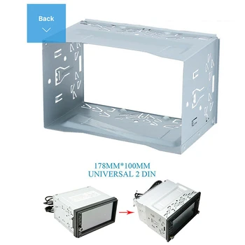 

For Silver Stereo Install Dash Bezel Panel Radio DVD Player Mounting 2Din Frame Engine Latest Accessory Practical