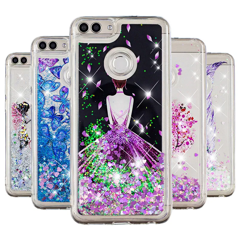 

Honor 10 Case for Huawei Honor 8 9 lite Cover sFor Huawei P Smart Mate 10 Lite Soft Silicone Cartoon Liquid Dynamic Phone Cases