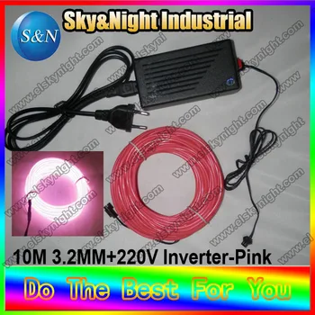 

free shipping 10m Electroluminescent Wires (El Wire) - pink/Red/orange/green/White/Blue/yellow/purple make your life amazing