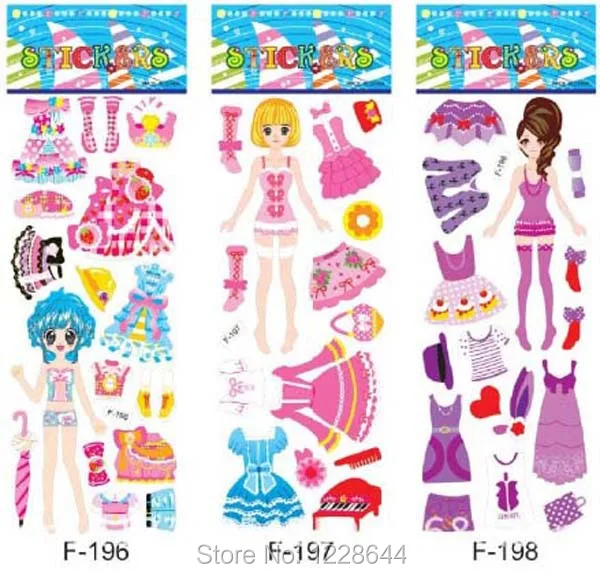 DH_cartoon stickers-girls clothing stickers-2