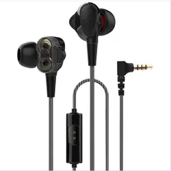 Primeira causaIn-ear наушник с двойной катушкой для наушников HIFI music In-ear Универсальный провод с наушниками из пшеницы-Золотой пепел