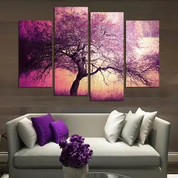 

2016 New Cuadros Decoracion Real Sale Wall Art Canvas Painting Framed Tree Landscape Group Children's Room Decor Print Picture