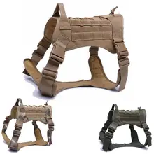Водонепроницаемый военный жилет для собак тактическая жилетка с привязью для собак нейлоновая жилетка Molle сервис для боевой тренировки собаки жилет для собак охотничья одежда