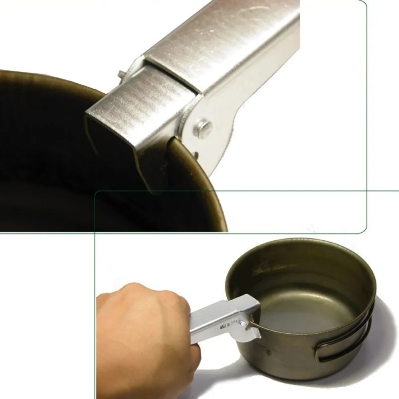 Camping olla Pan de agarre mango de agarre al aire libre utensilios de cocina vajilla Anti-caliente olla Pan pinza de brazo de Picnic a casa nuevo