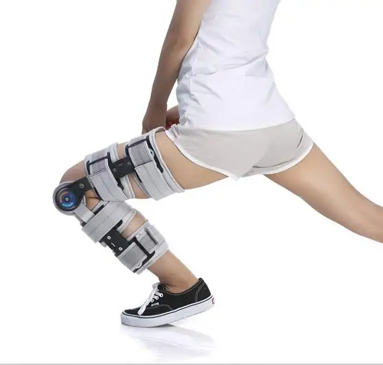 Free Shipping Medical Adjustable Knee Joint Brace Orthosis For Patella Fracture Knee Injury Patellar Orthosis Back Knee Brace